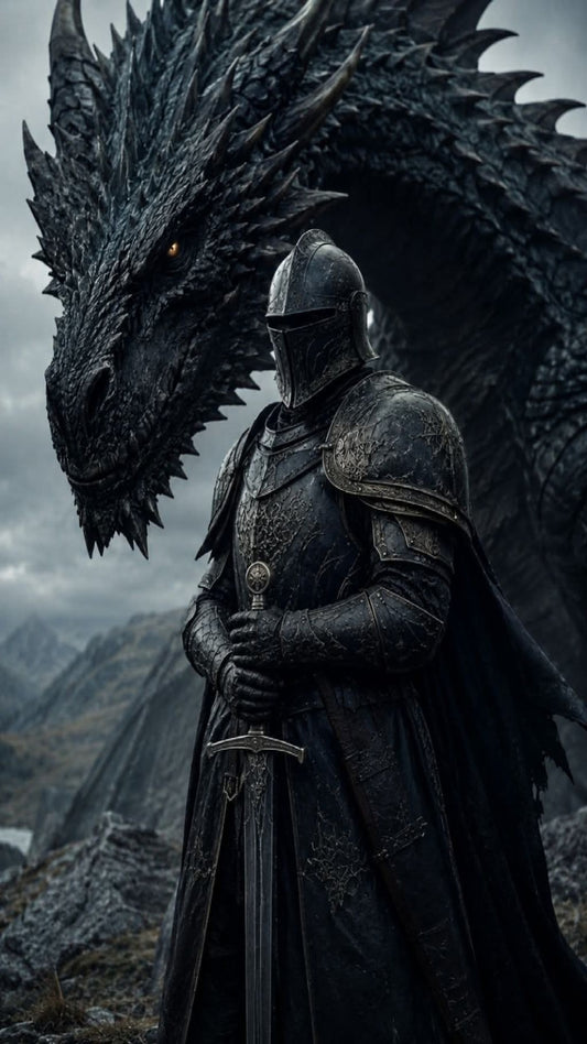 The Black Knight and the Mountain Wyrm