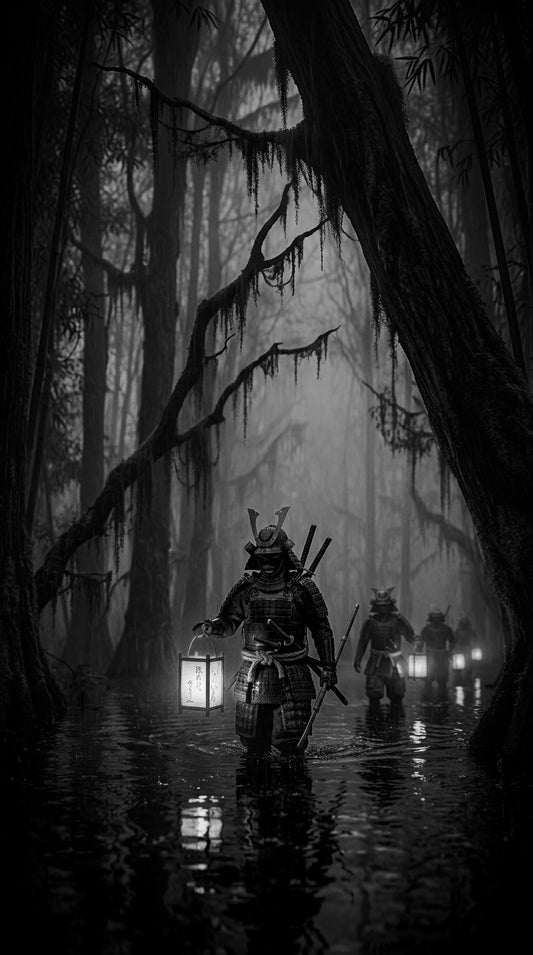 Lanterns Through Black Water