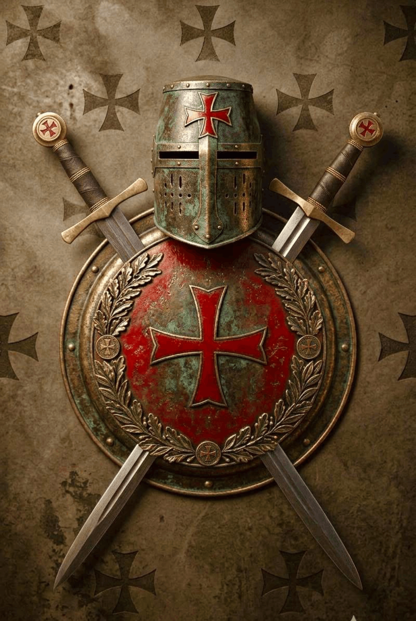 Vintage Templar Knight Wall Art