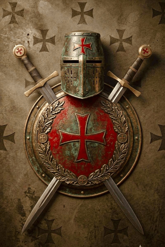 Vintage Templar Knight Wall Art