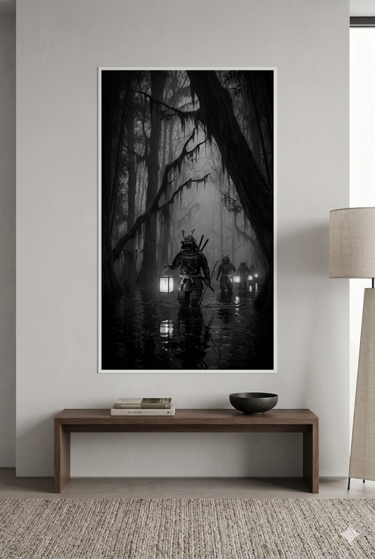 Lanterns Through Black Water